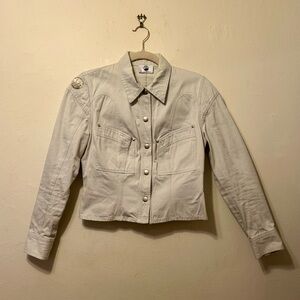 Mugler Trademark Vintage Cream Denim Top